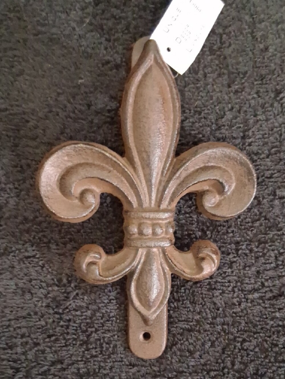Cast Iron Fleur-de-Lis Door Knocker - Rust Brown - 8 X 5 - Picture 2 of 9